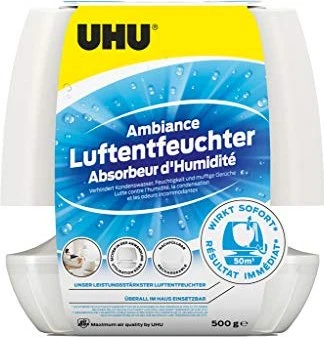 UHU airmax Ambiance Trockenmittel-Luftentfeuchter weiß, 500g