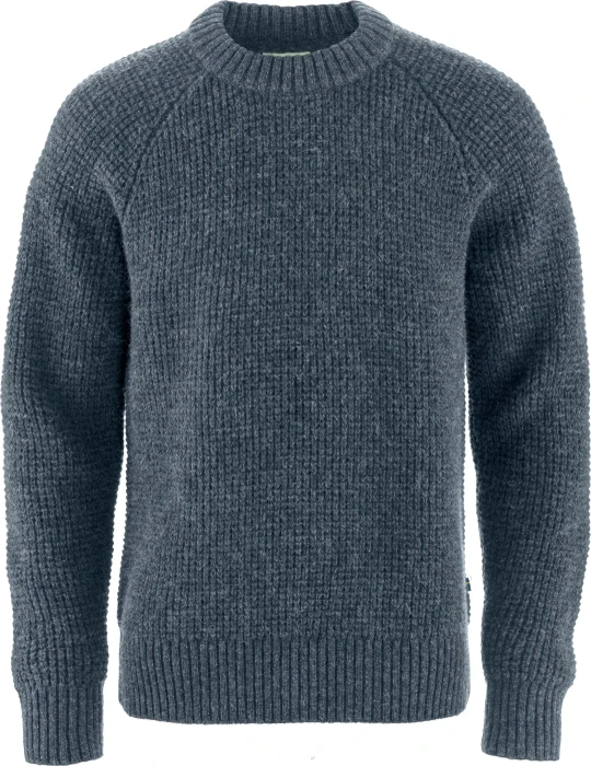 Fjällräven Övik Waffle Knit Strickpullover navy (Herren)