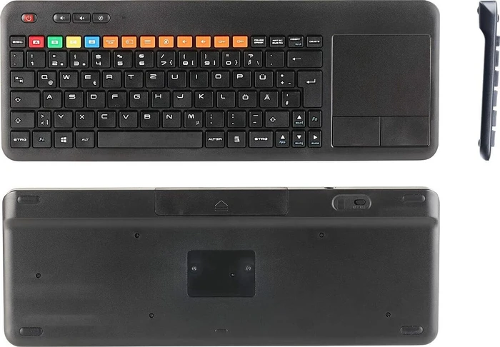GeneralKeys TV-Funktastatur mit Touchpad, schwarz, USB, DE