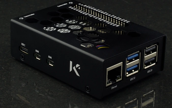 KKSB Aluminiumgehäuse für Raspberry Pi 5, schwarz