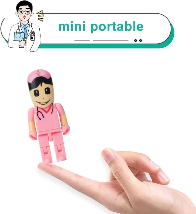 Diverse USB-Sticks Cartoon Krankenschwester 16GB rosa, USB-A, USB 3.2 Gen 1×1