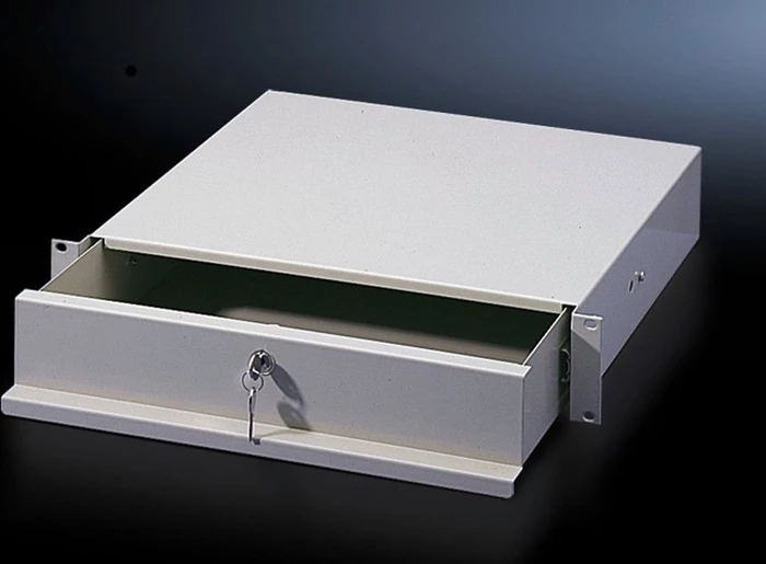 Rittal Schublade für eine 19"-Befestigungsebene, RAL 7035, 3HE