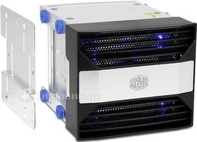 Cooler Master Stacker 4-in-3 Modul, 5.25" Festplattenkäfig, Alu