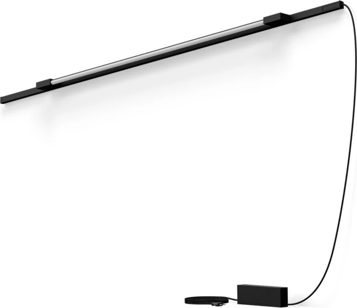Philips Hue White and Color Ambiance Basis Perifo Schienensystem für die Wand gerade mit 1 Gradient Light Tube groß schwarz