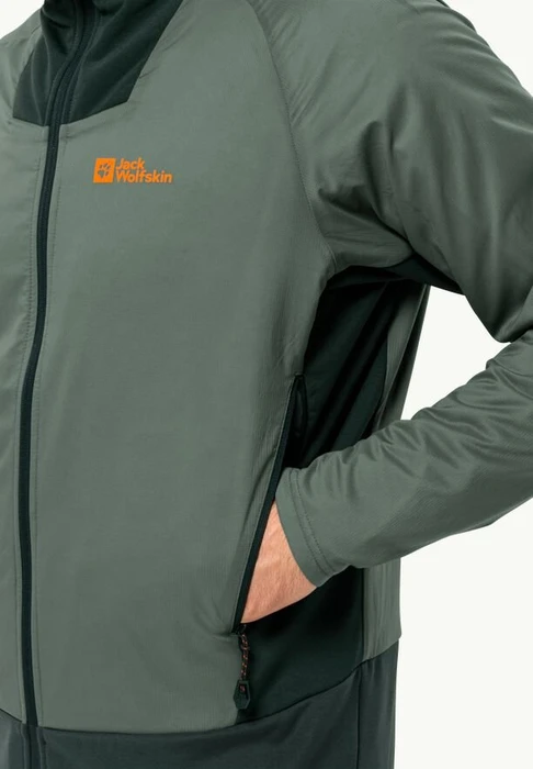 Jack Wolfskin Alpspitze Ins Hybrid Hoody Funktionsjacke hedge green (Herren)