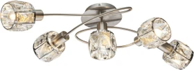 Globo Kris Spot 5-flammig nickel