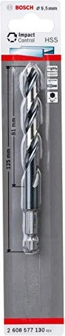 Bosch Professional HSS Impact Control Spiralbohrer, 9.5x81x125mm, 1 Stück
