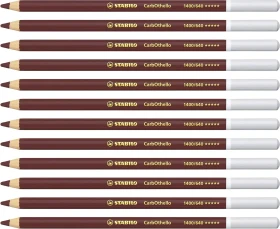 STABILO CarbOthello Kreidestift caput mortuum violett, 12er-Pack