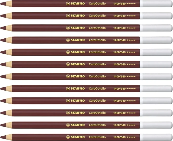 STABILO CarbOthello Kreidestift caput mortuum violett, 12er-Pack