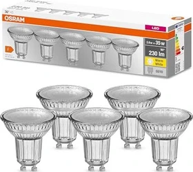 Osram Ledvance LED Base PAR16 35 GU10 2.6W/827 36°, 5 Stück