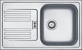 Franke Euroform EFL 614-78 Einbau Becken rechts edelstahl leinenstruktur