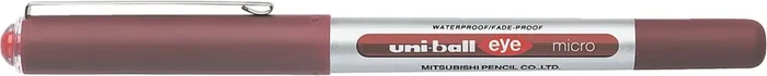 Uni-Ball Eye Micro UB-150 Tintenroller (Mine) rot/silber, 12er-Pack