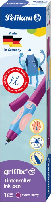 Pelikan griffix 3 Tintenroller (Patrone) sweet berry, Linkshänder, Faltschachtel