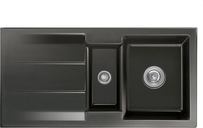 systemceram Genea 100 Einbau Becken reversibel nero
