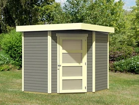 Karibu Schwandorf 3 Gartenhaus terragrau