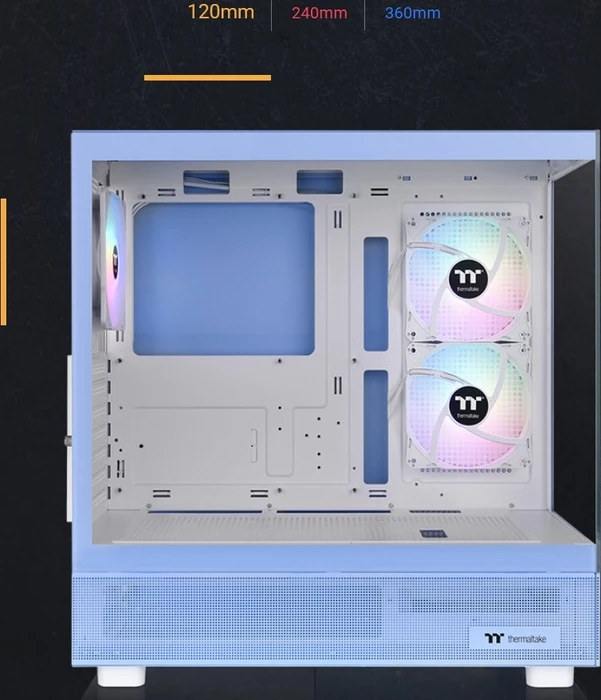 Thermaltake View 270 Plus TG ARGB Hydrangea Blue, blau, Glasfenster