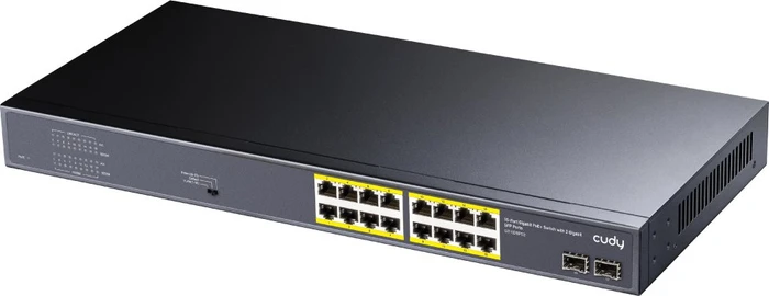 Cudy GS100 Series Rackmount Gigabit Switch, 16x RJ-45, 2x SFP, 200W PoE+