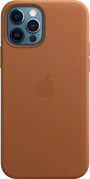 Apple Leder Case mit MagSafe für iPhone 12/12 Pro sattelbraun