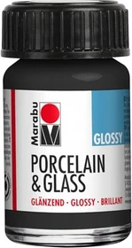 Marabu Porcelain & Glass Malfarbe Glänzend, schwarz, 15ml