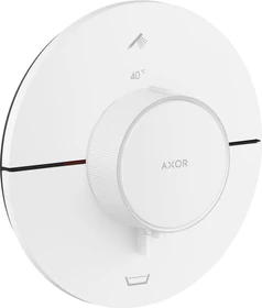 Hansgrohe Axor ShowerSelect ID rund Thermostat für 2 Verbraucher mit integrierter EN1717 Sicherungskombi mattweiß