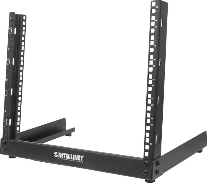 Intellinet 19" 2-Pfosten Laborgestell, Open Frame Rack 12HE, Flatpack, RAL 9005, 294mm tief