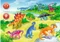 Ravensburger Puzzle Im Reich der Dinosaurier Pflanzenfresser Fleischfresser Fundstellen von Dinosaurierfossilien Vorschaubild