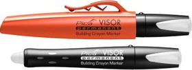 Pica-Marker Visor permanent Building Crayon Marker weiß Drehbleistift 10mm weiß, schwarz/weiß