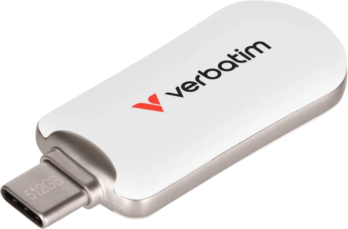 Verbatim Plectra 512GB weiß, USB-C, USB 3.2 Gen 1×1