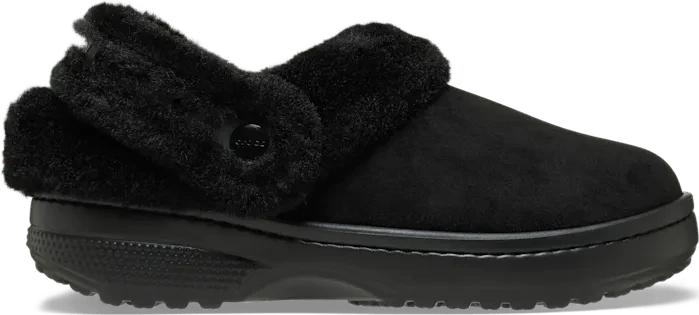 Crocs Classic Unfurgettable Vegan Suede Clog schwarz