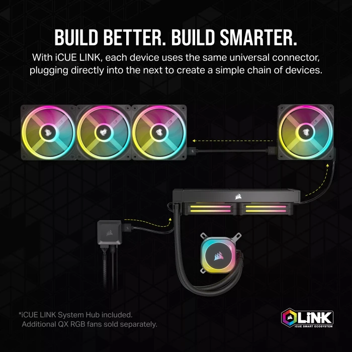 Corsair iCUE LINK H150i RGB, schwarz