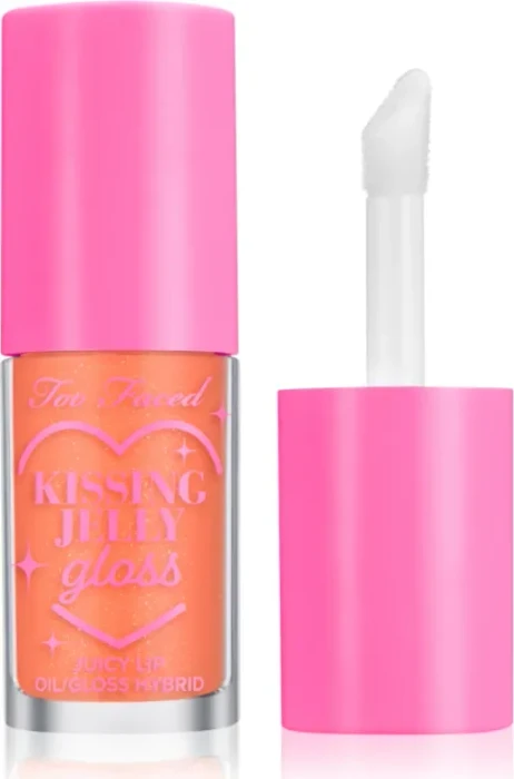 Too Faced Kissing Jelly Lip Oil Gloss peach ring, 4.5ml