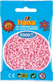 Hama Mini Beutel mit Perlen 2000 Stück pastell-rosé