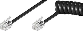 Wentronic Goobay Telefonhörer-Spiralkabel RJ-10/RJ-10 2m schwarz