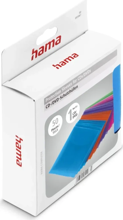 Hama CD-/DVD-Schutzhüllen, mehrfarbig, 50 Stück
