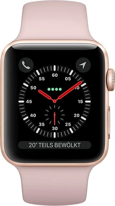 Apple Watch Series 3 (GPS) Aluminium 42mm gold mit Sportarmband sandrosa