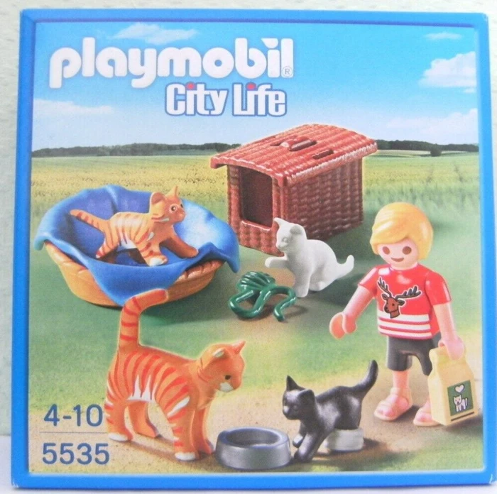 playmobil City Life Katzenfamilie mit Körbchen
