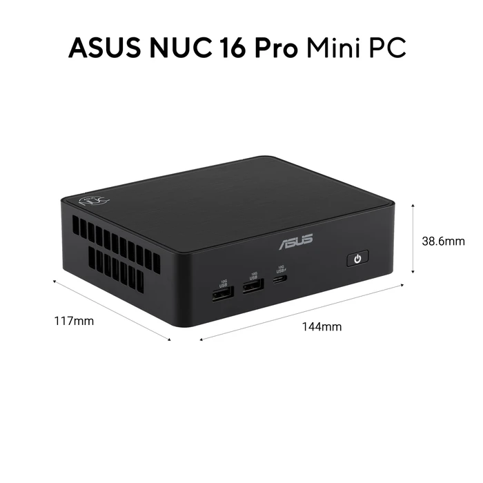 ASUS NUC 16 Pro Kit - Grand Canyon (HDMI/CSODIMM) - RNUC16GDKU560002, Core Ultra 5 325, EU-Netzkabel