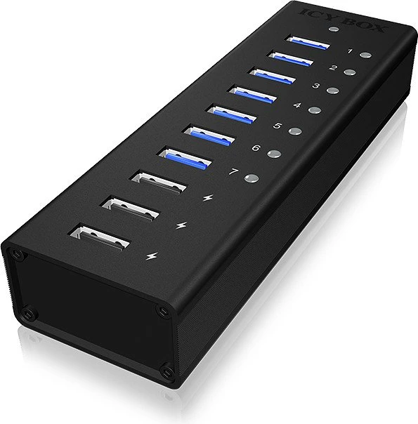 RaidSonic Icy Box IB-AC6703 USB-Hub, 7x USB-A 3.0, USB-B 3.0 [Buchse]