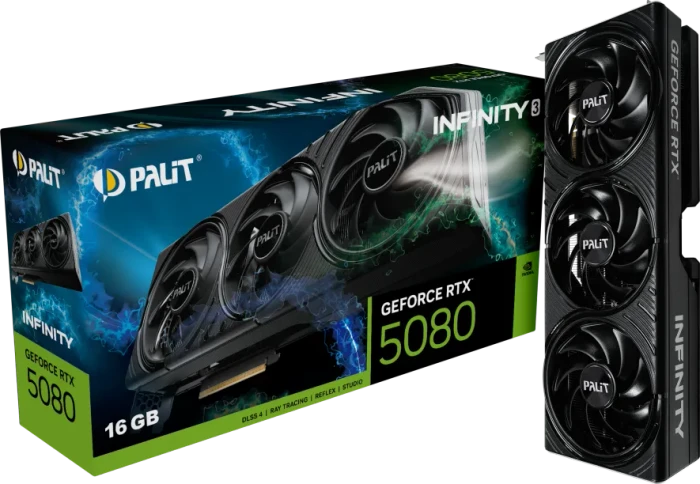 Palit GeForce RTX 5080 Infinity 3, 16GB GDDR7, HDMI, 3x DP