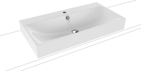 Kaldewei Silenio 3043 Aufsatzwaschtisch 90x46x12cm, Perl-Effekt, schwarz matt 100
