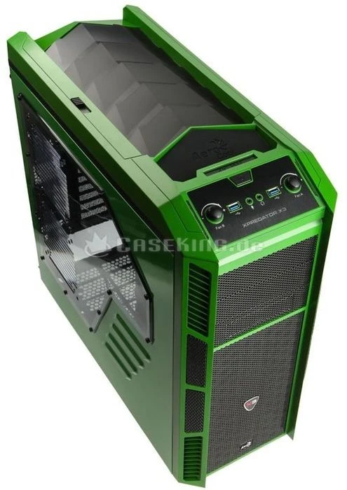 AeroCool XPredator X3 GB Edition grün/schwarz, Acrylfenster