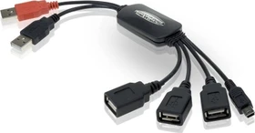 Conceptronic USB-Hub, 3x USB-A 2.0, 1x USB 2.0 Mini-B, USB-A 2.0 [Stecker] (CFLEXHUB)