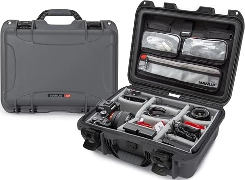 Nanuk 920 Schutzkoffer mit Trennwand + Deckel Organizer Graphit