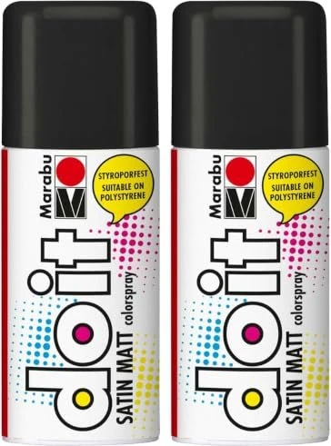 Marabu Do It Colorspray Satin Matt, schwarz, 150ml