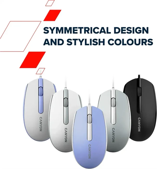 Canyon M-10 Wired Mouse, schwarz, USB