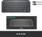 Logitech MX Keys Mini, LEDs weiß, Logi Bolt, Graphite, schwarz, USB/Bluetooth, US Vorschaubild