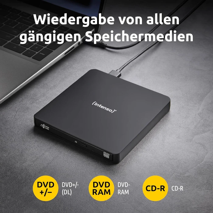 Intenso EOD 400D Slim, SlimLine schwarz, USB-C 3.0