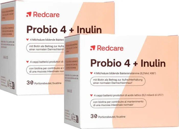 Redcare Probio 4 + Inulin Pulver Portionsbeutel, 60 Stück (2x 30 Stück)