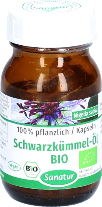 Sanatur Bio Schwarzkümmel-Öl Kapseln, 60 Stück