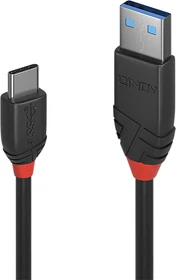Lindy USB 3.1 Kabel, USB-C [Stecker] auf USB-A [Stecker], 0.5m (36915)